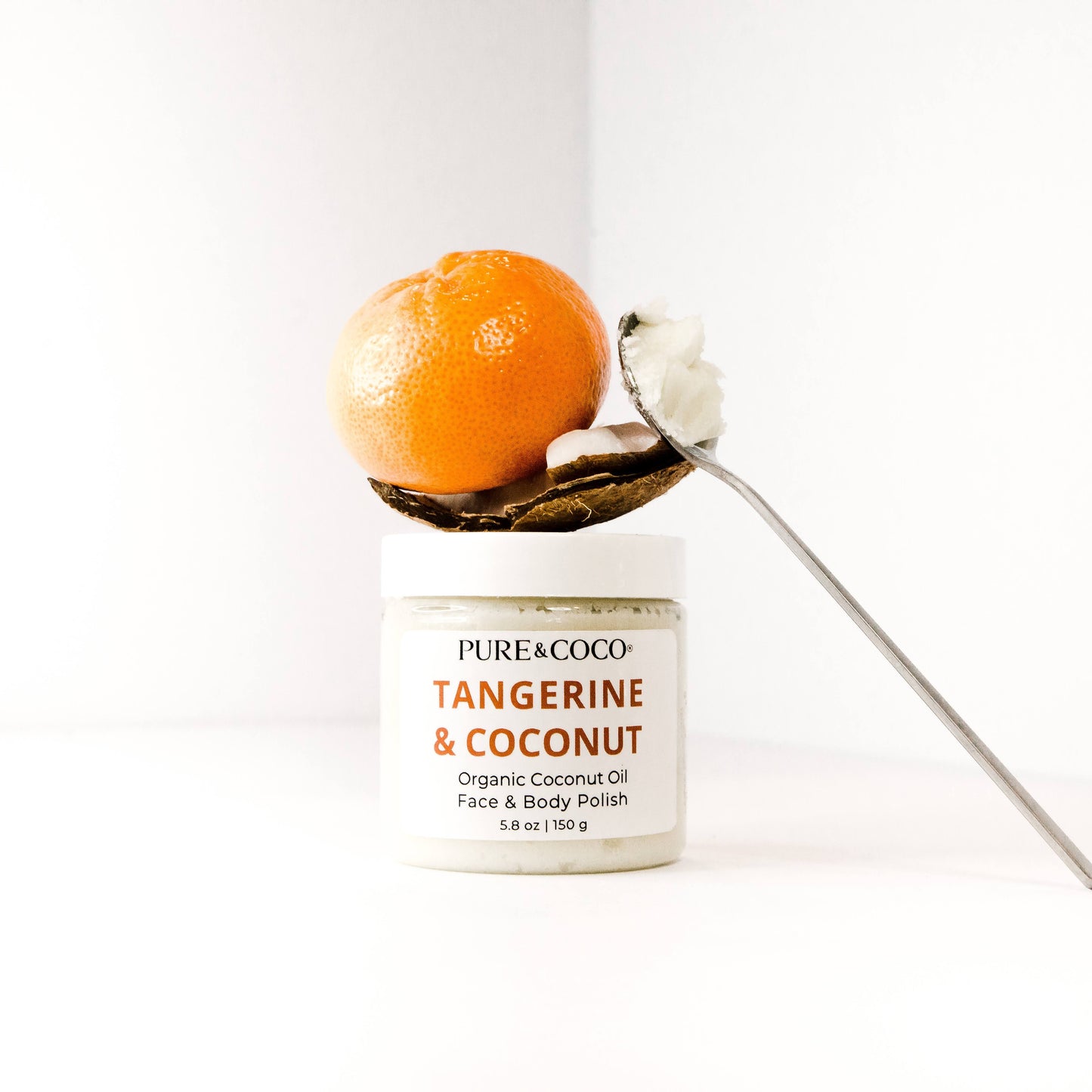 TANGERINE & COCONUT Organic Coconut Oil Face and Body Polish