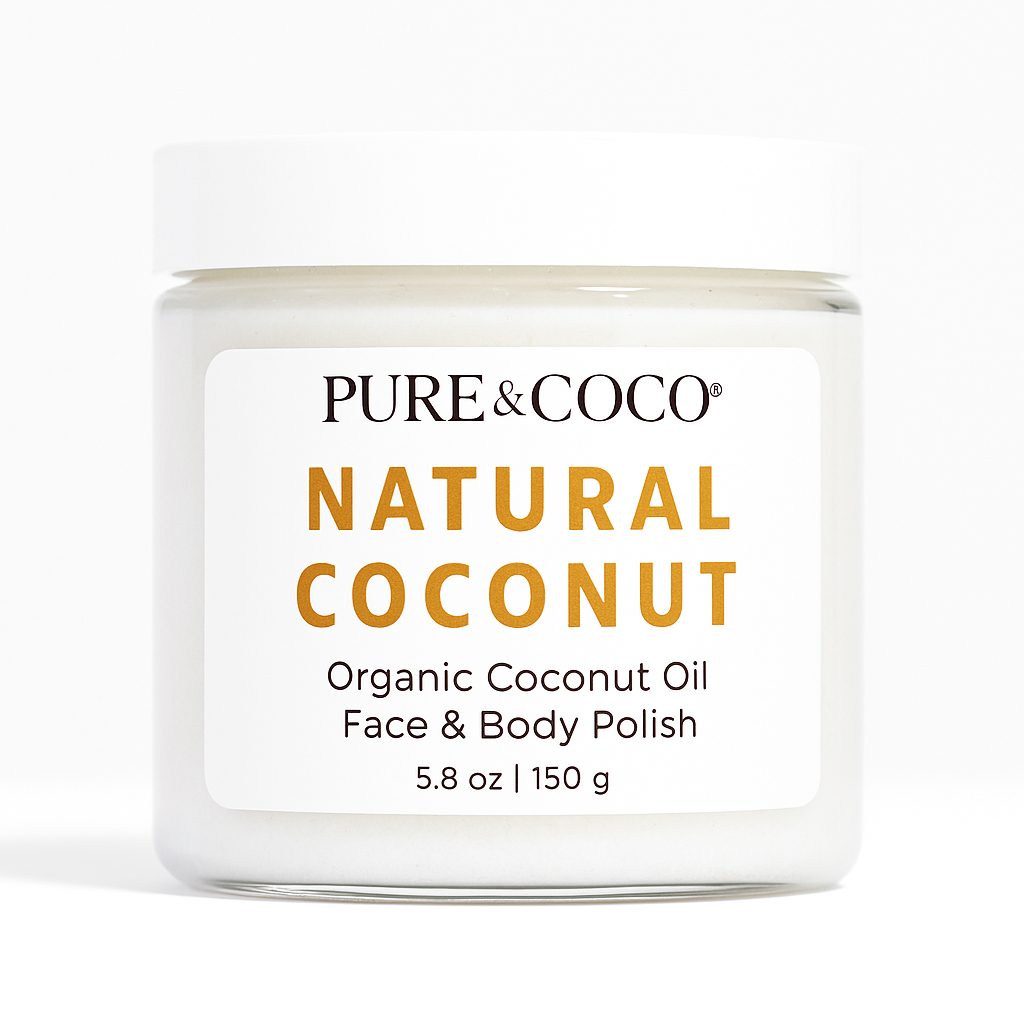 NATURAL COCONUT Organic Coconut Oil Face and Body Polish