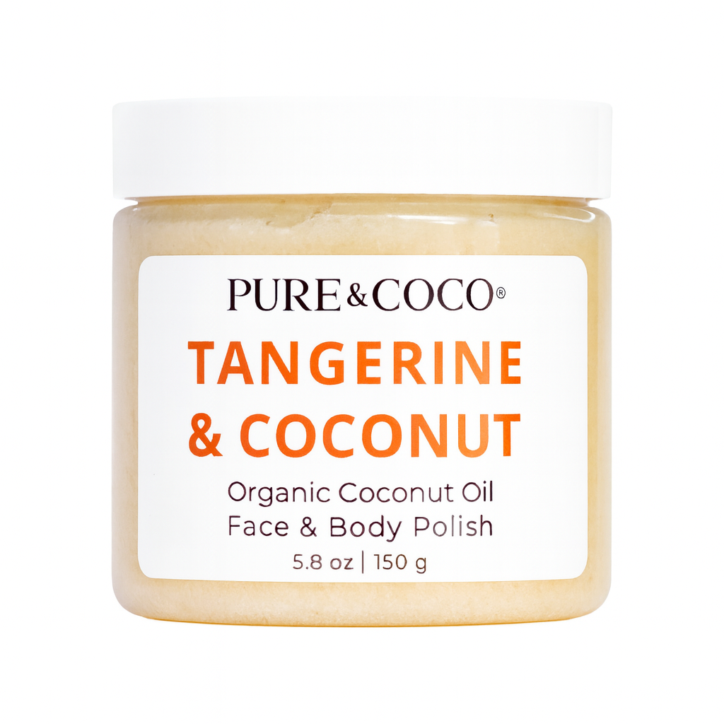 TANGERINE & COCONUT Organic Coconut Oil Face and Body Polish