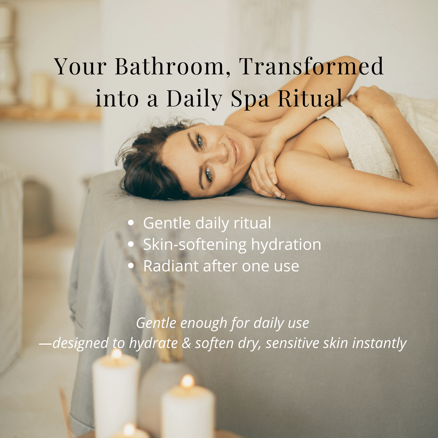Relaxing self-care scene with Pure & Coco Tangerine & Coconut Face & Body Polish — gentle daily ritual that hydrates and softens sensitive skin.