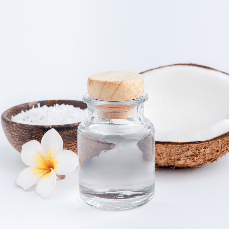 organic coconut oil in the moisturizing exfoliators for womens dry, eczema and anti-aging skin by pure and coco