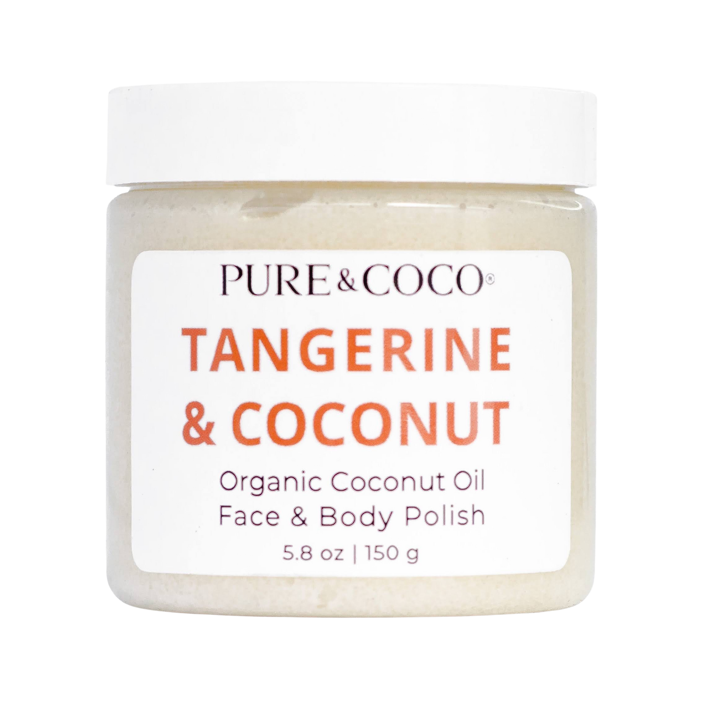 TANGERINE & COCONUT Organic Coconut Oil Face and Body Polish