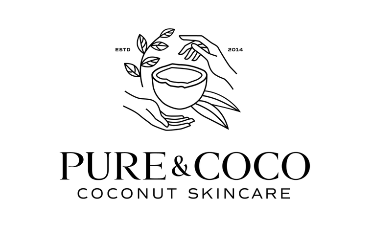 Organic coconut skincare for women's dry, eczema and anti-aging skincare needs by pure and coco