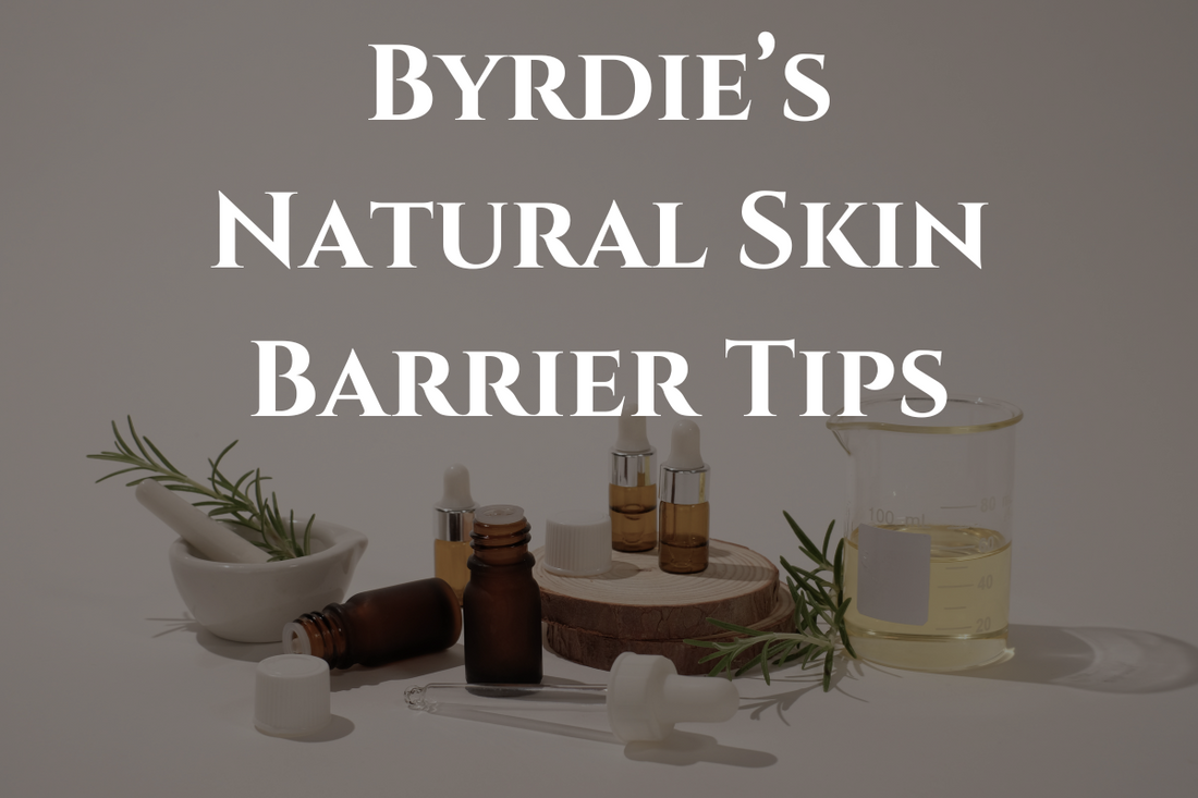 BYRDIE's Natural Skin Barrier Tips for a Woman with half her face glowing and the other half dry and flaky - by Pure & Coco