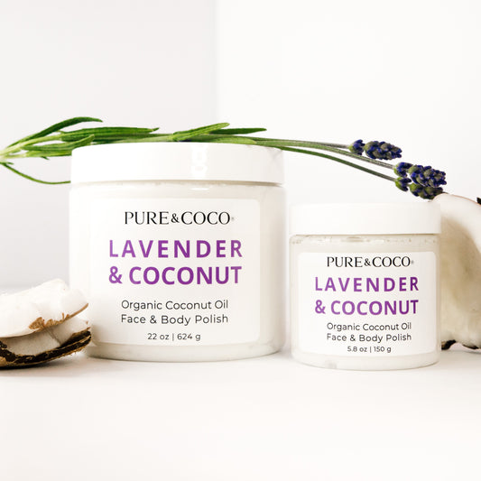 LAVENDER & COCONUT Organic Coconut Oil Face and Body Polish