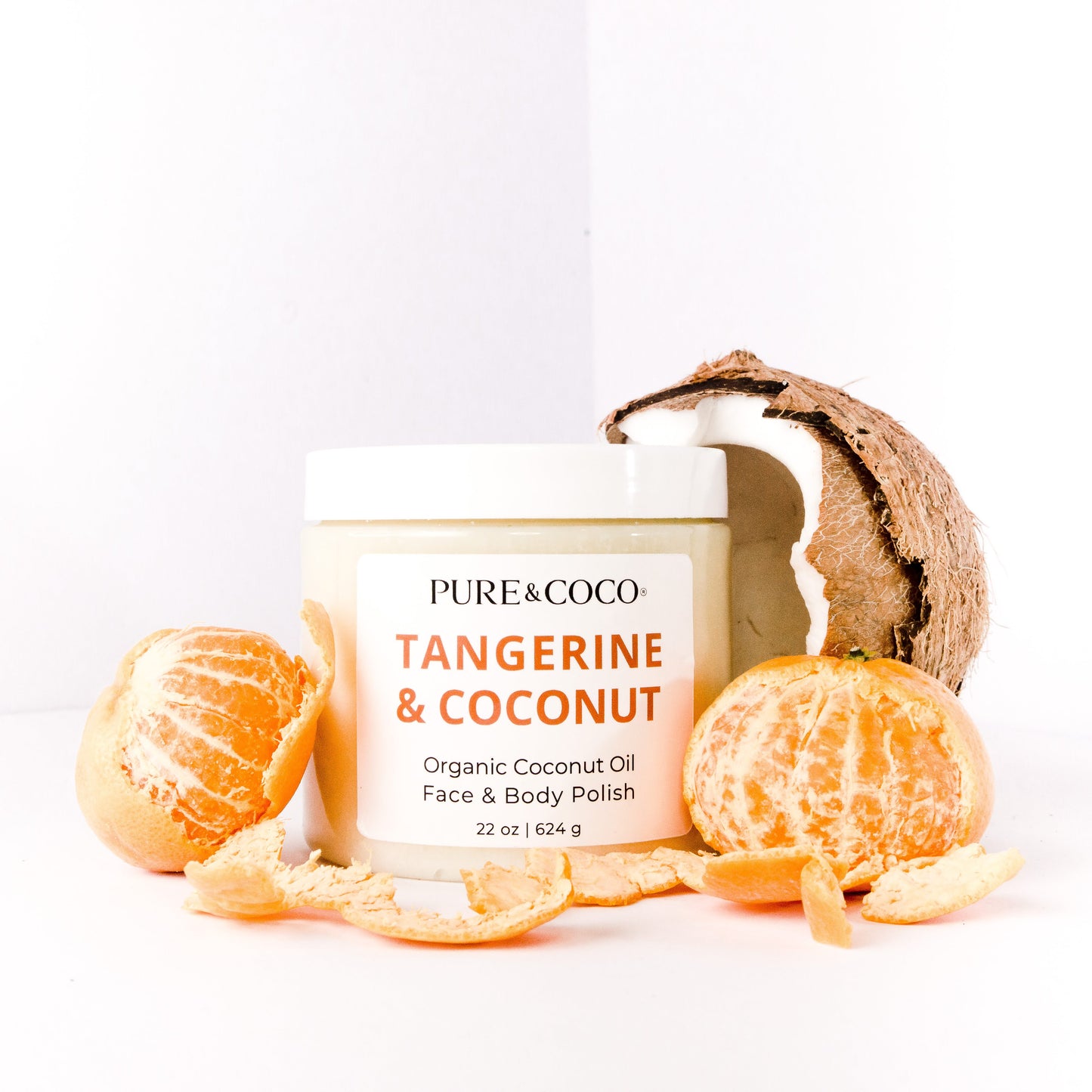 TANGERINE & COCONUT Organic Coconut Oil Face and Body Polish