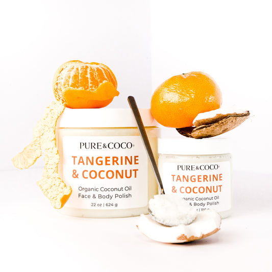 TANGERINE & COCONUT Organic Coconut Oil Face and Body Polish