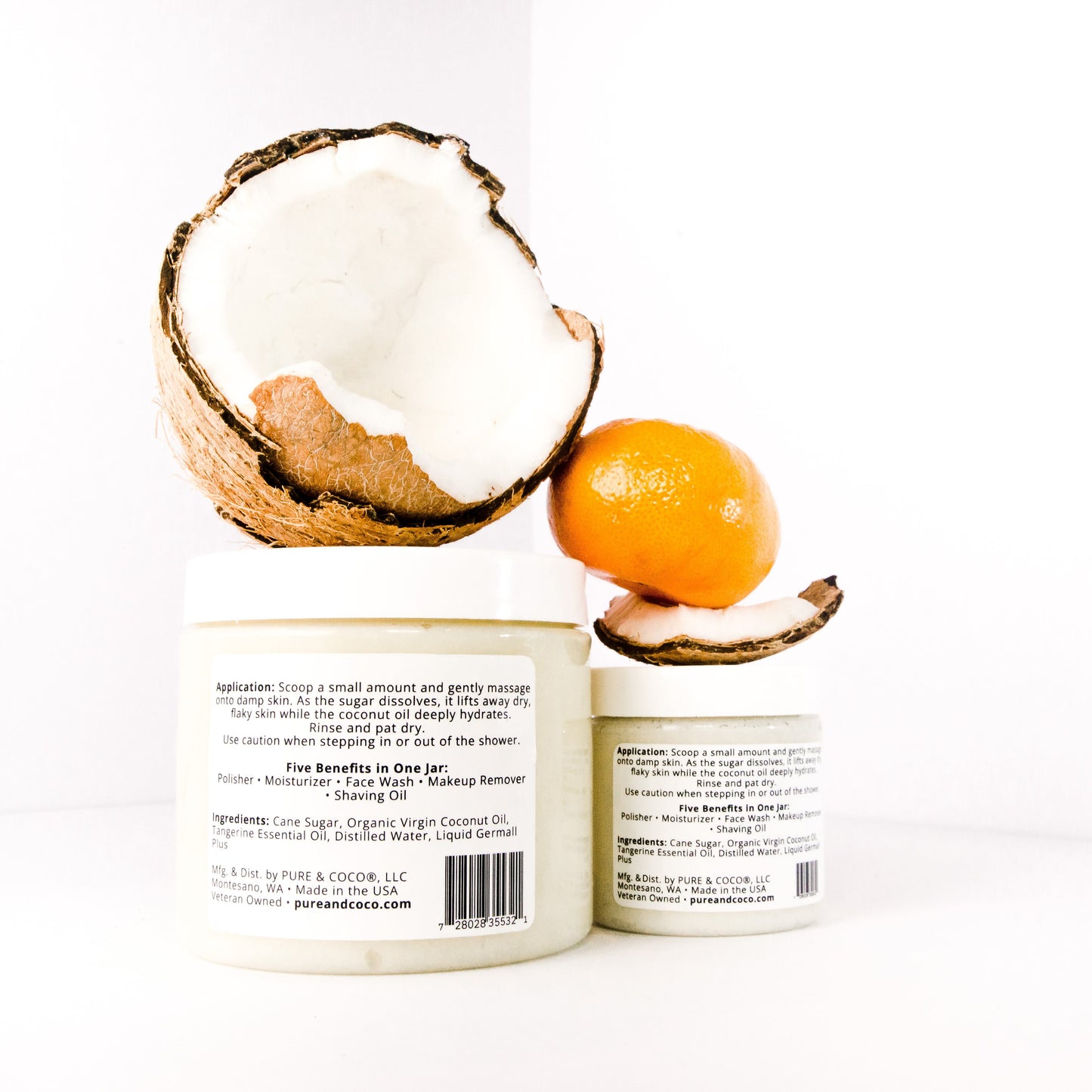 TANGERINE & COCONUT Organic Coconut Oil Face and Body Polish