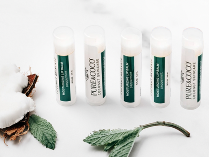 PEPPERMINT Moisturizing Lip Balms | Set of 5