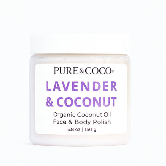 LAVENDER & COCONUT Organic Coconut Oil Face and Body Polish