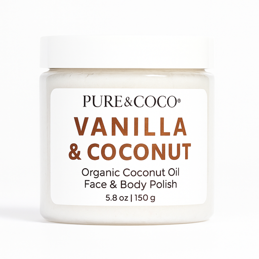 VANILLA & COCONUT Organic Coconut Oil Face and Body Polish