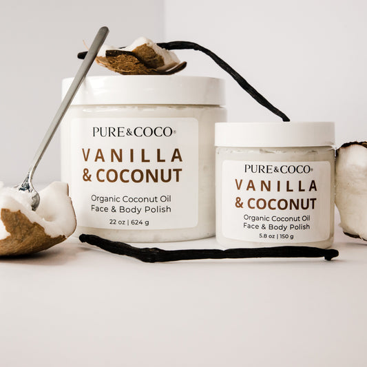 VANILLA & COCONUT Organic Coconut Oil Face and Body Polish