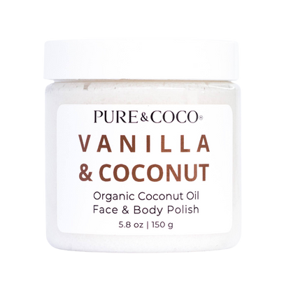 VANILLA & COCONUT Organic Coconut Oil Face and Body Polish