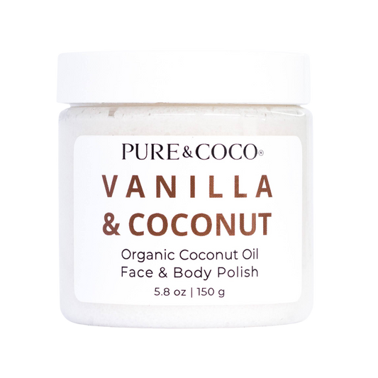 VANILLA & COCONUT Organic Coconut Oil Face and Body Polish